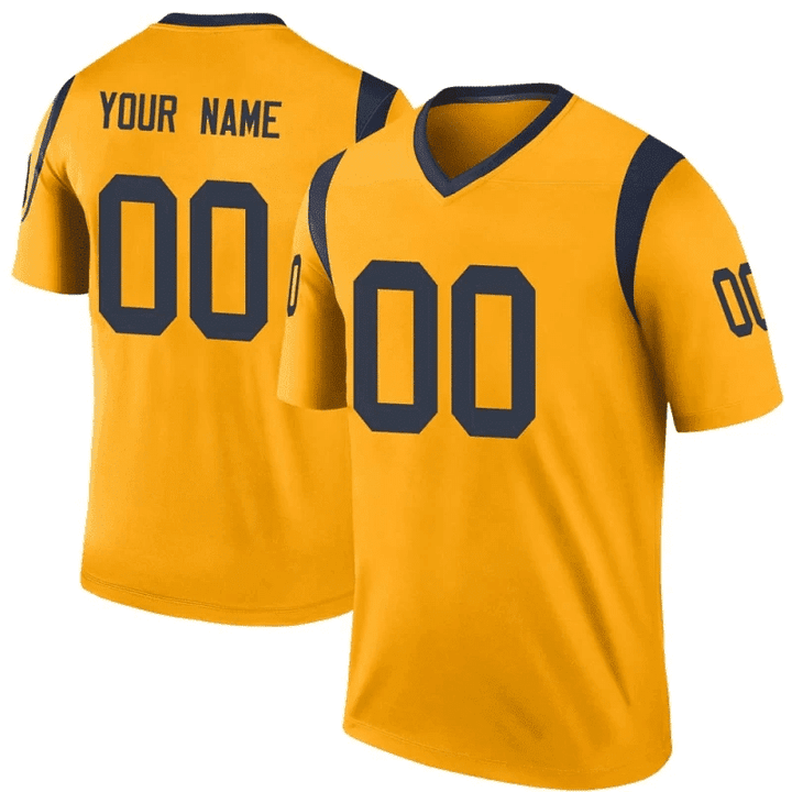 Custom Nfl Jersey, Youth Custom Los Angeles Rams Color Rush Jersey - Legend Gold