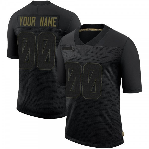 Custom Nfl Jersey, Youth San Francisco 49ers Custom 2020 Salute To Service Jersey - Black Limited