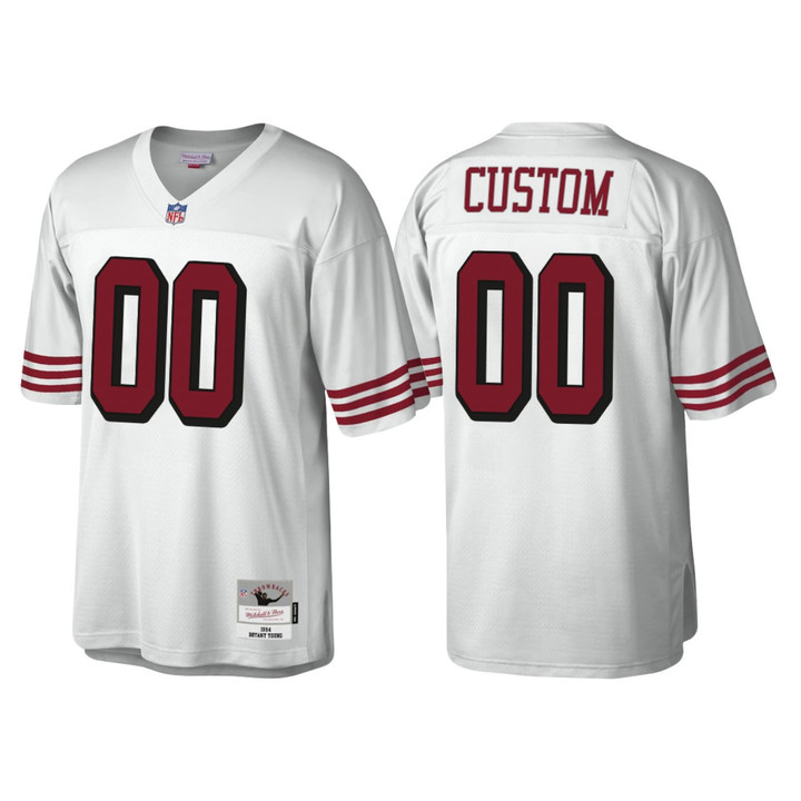 Custom Nfl Jersey, San Francisco 49ers #00 Custom 1994 Legacy Replica Throwback Jersey - White
