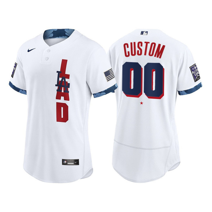 Dodger Jersey Custom, Custom Los Angeles Dodgers #00 White 2021 All-Star Game Jersey