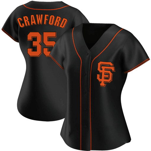 Women's Brandon Crawford San Francisco Giants Alternate Replica Player Jersey - Black
