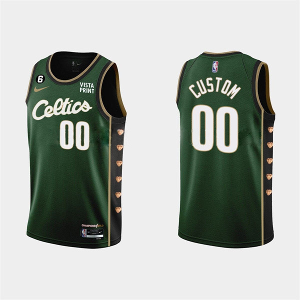 Youth's Boston Celtics #00 Custom Green 2022-23 City Edition Stitched Basketball Jersey