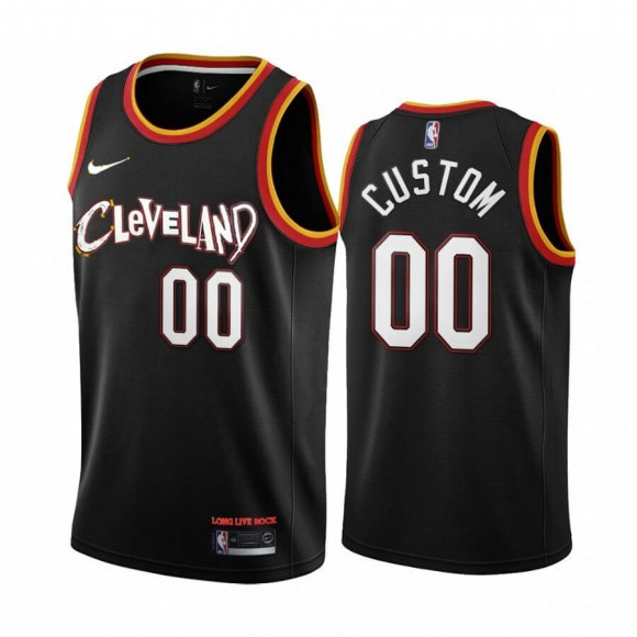 Cleveland Cavaliers NO.00 Custom Black City 2020-21 -  Jersey - Youth