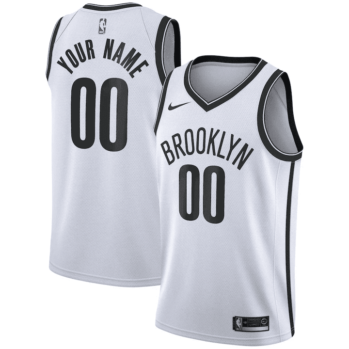 Youth Brooklyn Nets Custom #00 2022/23 Association Edition Swingman Jersey - White