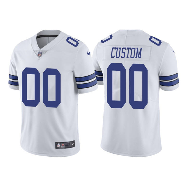 Custom Nfl Jersey, Youth Dallas Cowboys Custom Vapor Limited Jersey - White