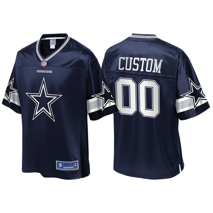 Custom Nfl Jersey, Men's Dallas Cowboys Custom Team Icon Jersey - Navy