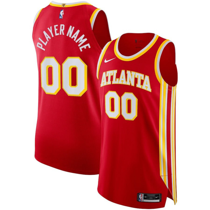 Men's Atlanta Hawks Custom 2022/23 Swingman Jersey - Icon Edition - Red