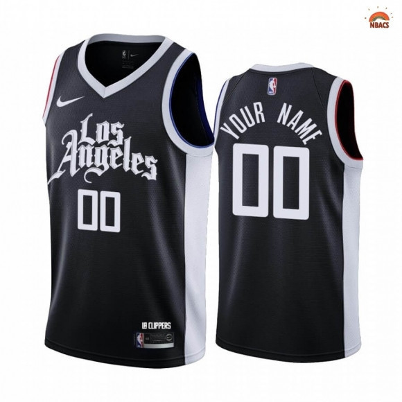 Los Angeles Clippers NO.00 Custom Black City 2020-21 - Jersey