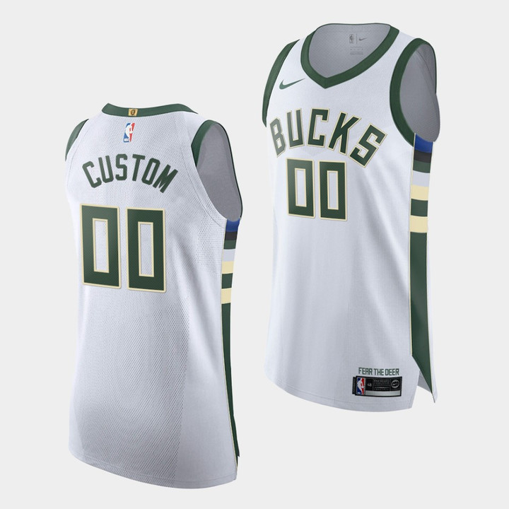 Milwaukee Bucks Custom 2019-20  Jersey Association Edition White