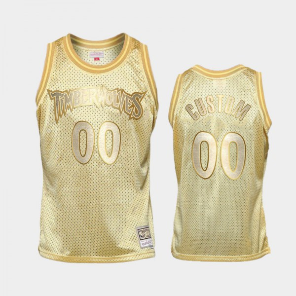 Minnesota Timberwolves #00 Youth's Midas SM Limited Custom Jersey - Gold
