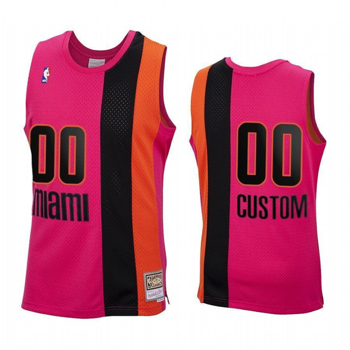 Custom Miami Heat Jersey, Men's Custom Jersey – Custom Miami Heat Pink Jersey 2020 Reload Classic