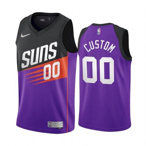 Men's Custom Phoenix Suns 2021 Earned Edition Purple Jersey