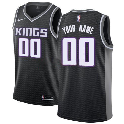 NBA Sacramento Kings Jersey Custom Black 2020 Statement Edition