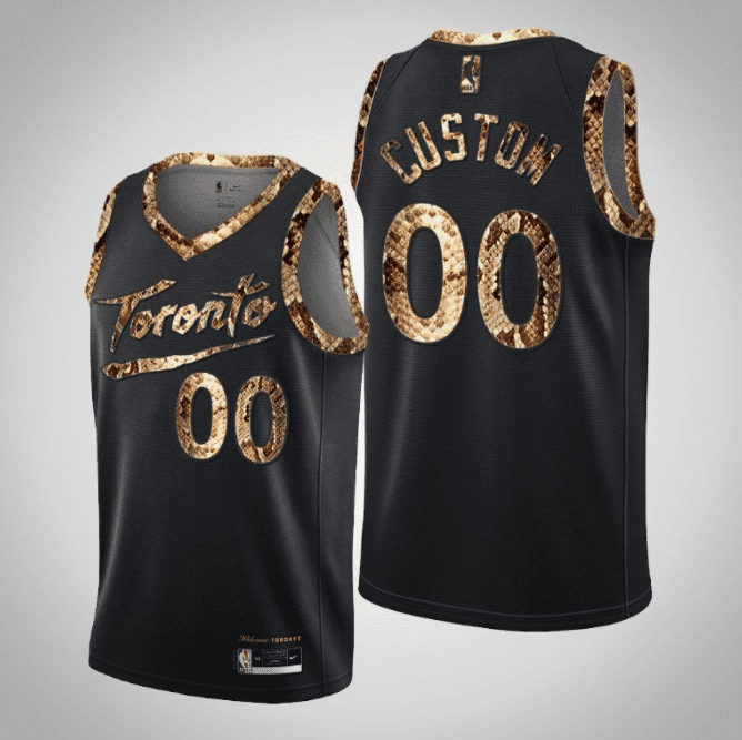 Toronto Raptors Custom Black 2021 Exclusive Edition Python Skin Jersey