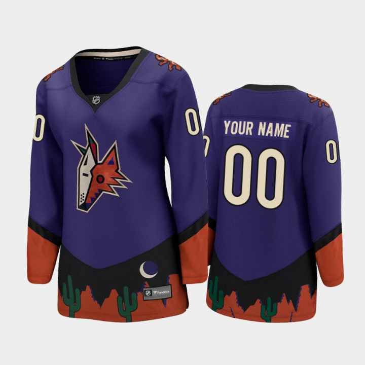 Women Arizona Coyotes Custom #00 2021 Special Edition Jersey - Purple