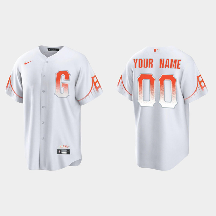 Men's San Francisco Giants Custom 2021 City Connect Jersey – White