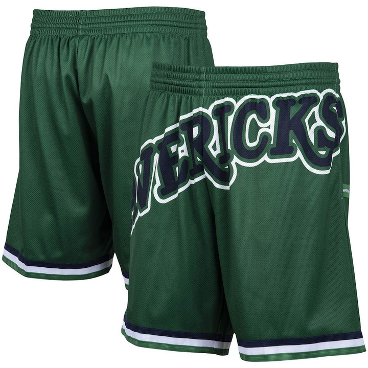 Dallas Mavericks  Hardwood Classics Big Face 2.0 Shorts - Green