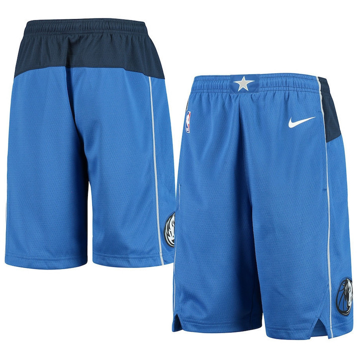 Dallas Mavericks  Youth 2020/21 Swingman Shorts - Icon Edition - Blue