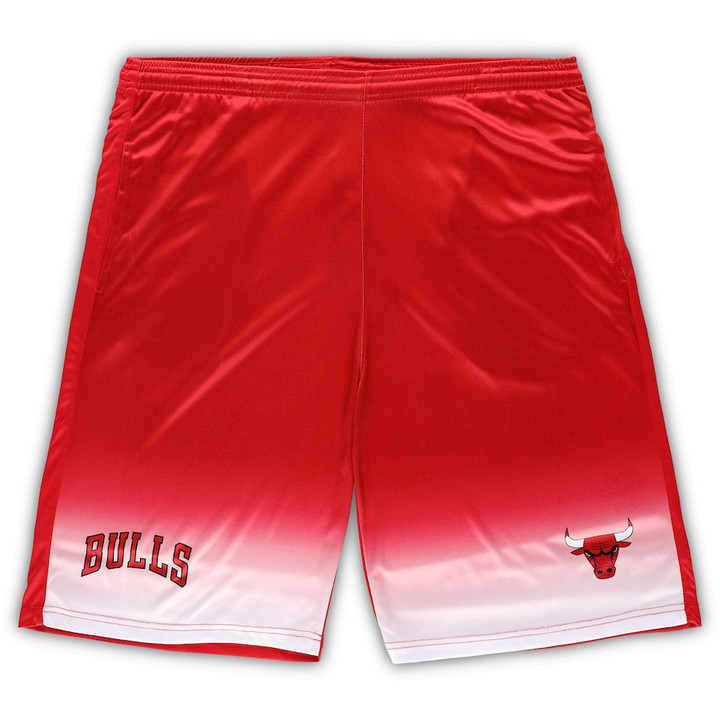 Chicago Bulls s Branded Big & Tall Fadeaway Shorts - Red