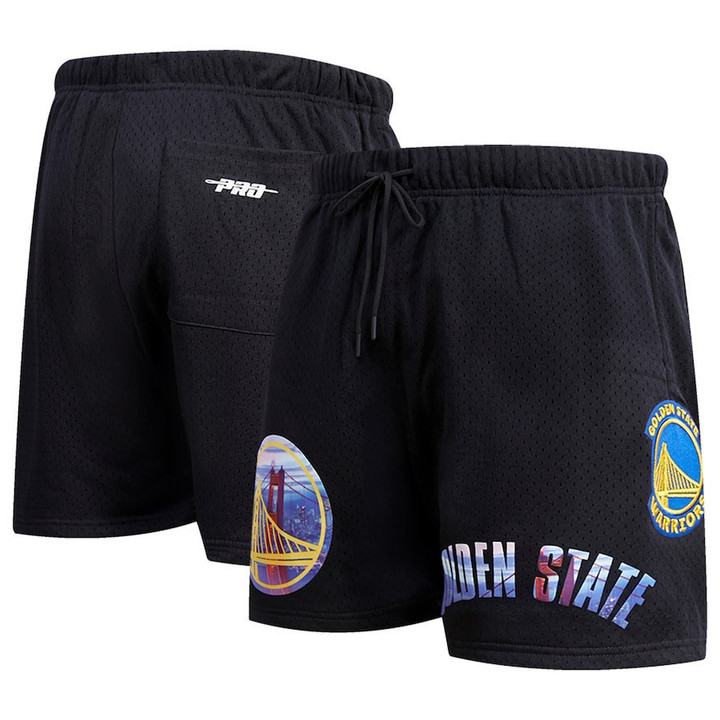 Golden State Warriors Pro Standard City Scape Mesh Shorts - Black