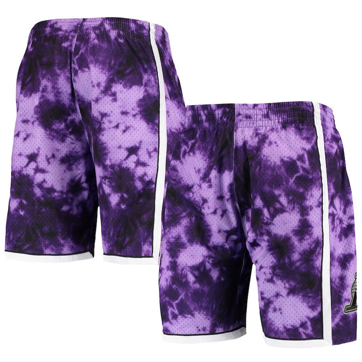 Los Angeles Lakers  Hardwood Classics 2009 Galaxy Swingman Shorts - Purple