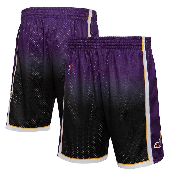 Los Angeles Lakers  2009/10 Hardwood Classics Fadeaway Reload 3.0 Swingman Shorts - Purple/Black