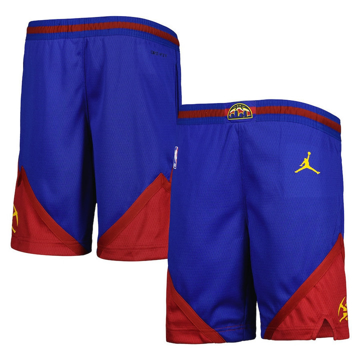 Denver Nuggets  Youth Statement Edition Swingman Performance Shorts - Blue