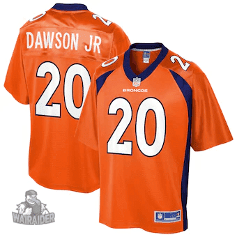 Men's Duke Dawson Denver Broncos NFL Pro Line Primary Player Team- Orange Jersey