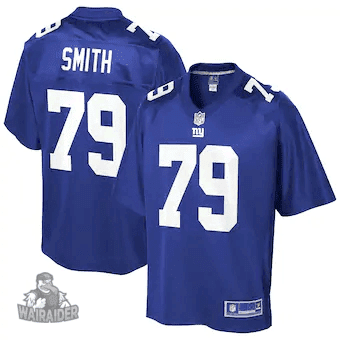 Men's Eric Smith New York Giants NFL Pro Line Player- Royal Jersey