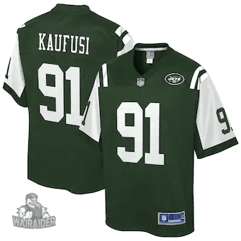 Men's Bronson Kaufusi New York Jets NFL Pro Line Player- Gotham Green Jersey
