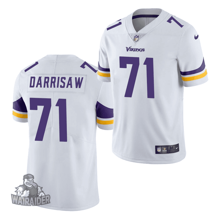 Men's Christian Darrisaw Minnesota Vikings 2021 NFL Draft Vapor Limited- White Jersey