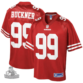Men's DeForest Buckner San Francisco 49ers NFL Pro Line Team Player- Scarlet Jersey