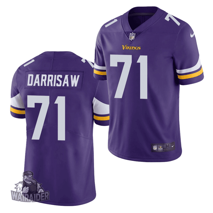 Men's Christian Darrisaw Minnesota Vikings 2021 NFL Draft Vapor Limited- Purple Jersey