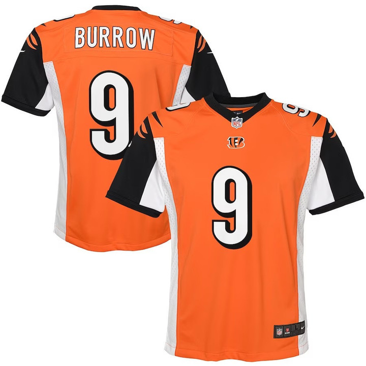 Youth's Cincinnati Bengals Joe Burrow Orange 2020 NFL Draft Vapor Limited Jersey