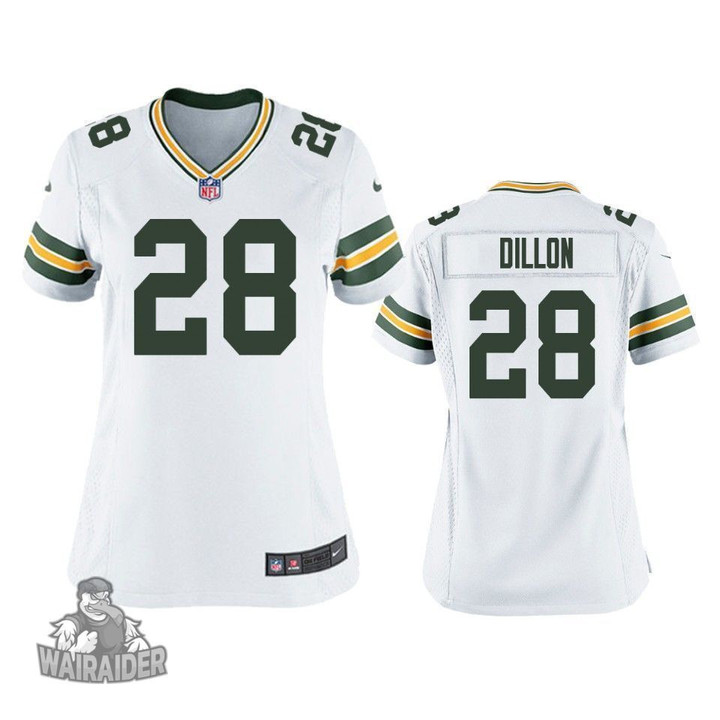 Men's Green Bay Packers A.J. Dillon White 2020 NFL Draft Game Jersey