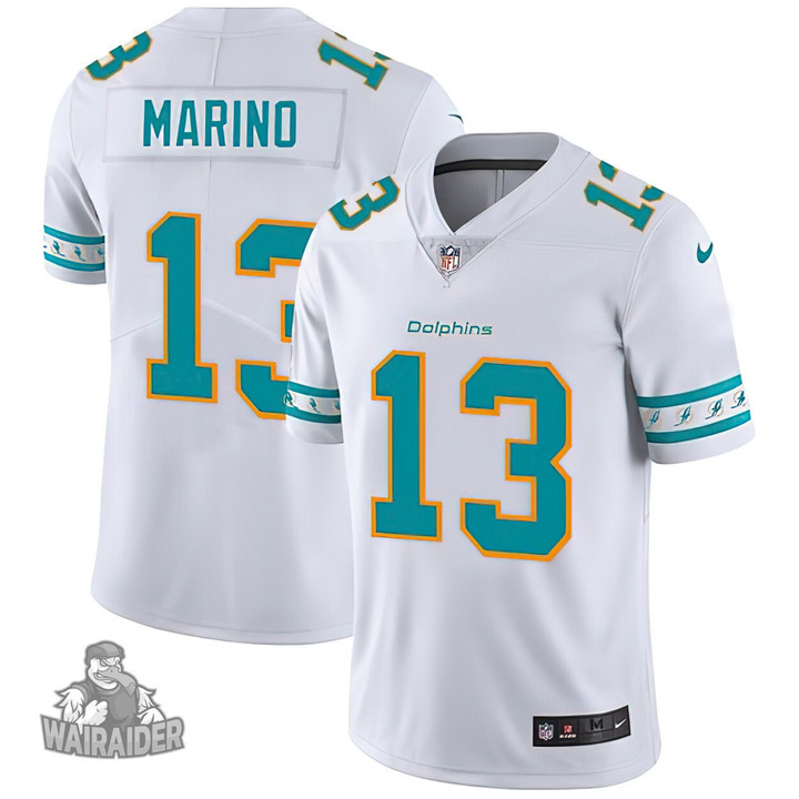 Men's Miami Dolphins #13 Dan Marino White Team Logo Vapor Limited NFL Jersey