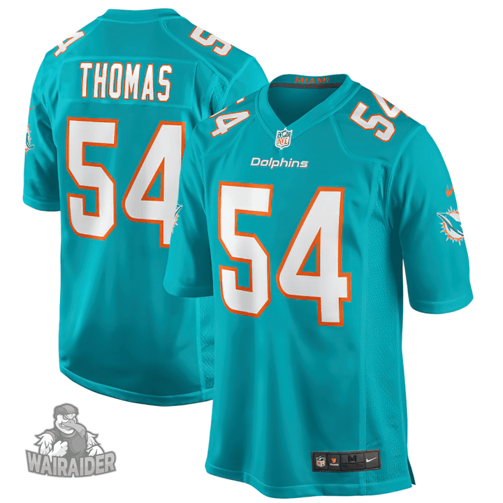 Men's Dolphins #54Zach Thomas Aqua Green Team Color Stitched NFL Vapor Untouchable Limited Jersey