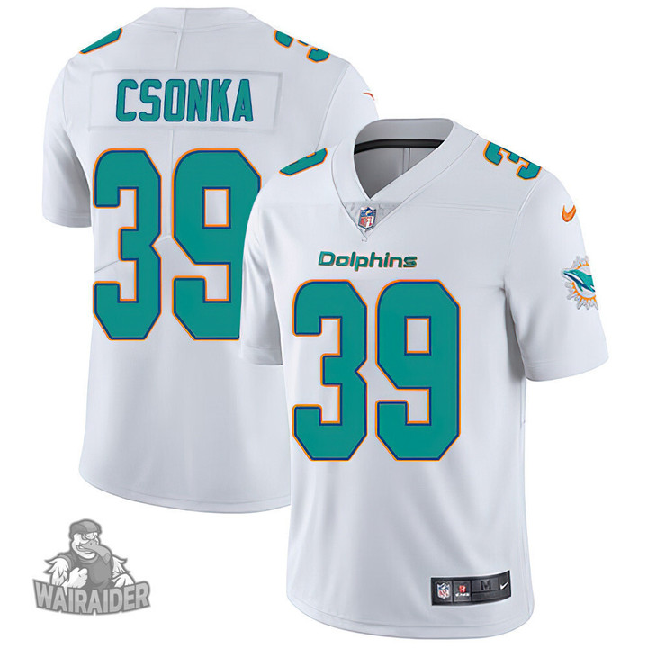 Men's  Miami Dolphins #39 Larry Csonka White  Stitched NFL Vapor Untouchable Limited Jersey