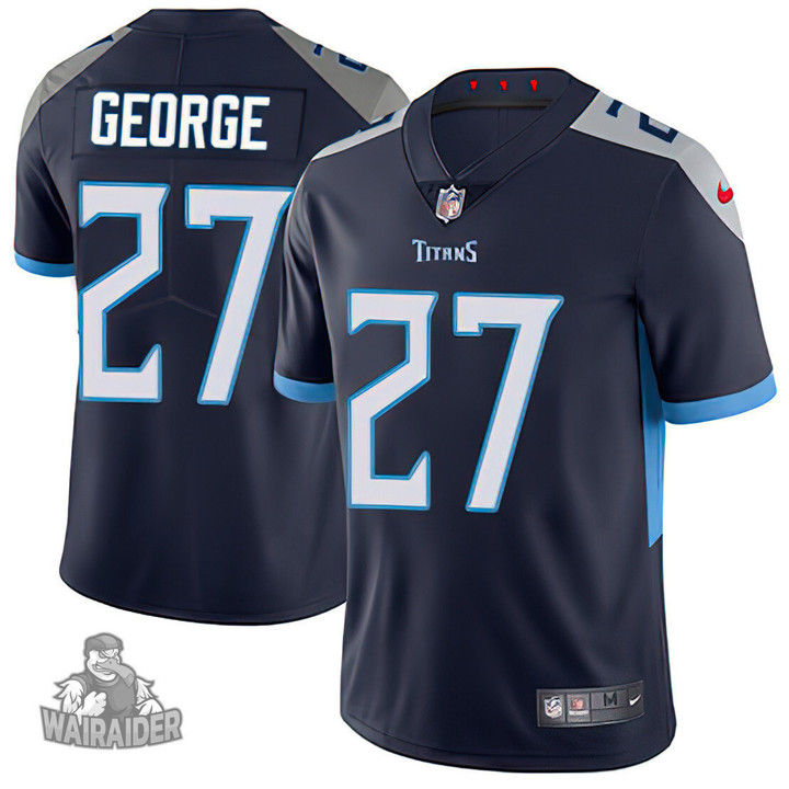 Men's  Tennessee Titans #27 Eddie George Navy Blue Alternate  Stitched NFL Vapor Untouchable Limited Jersey