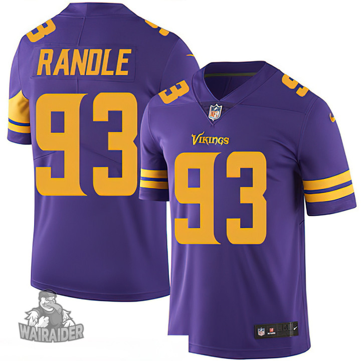 Men's   Minnesota Vikings #93 John Randle Retired Purple 2016 Color Rush Stitched NFL Limited Jersey