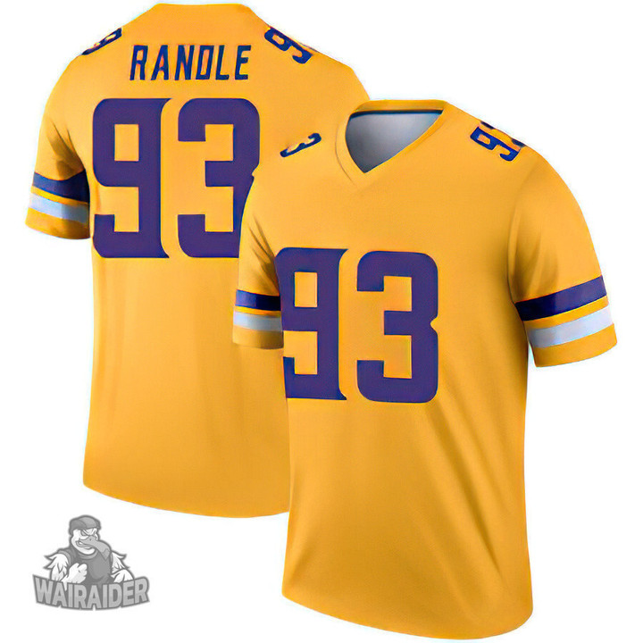 Men's   Minnesota Vikings #93 John Randle Gold NFL Limited Jersey