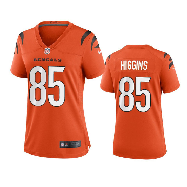 Women's   Cincinnati Bengals Tee Higgins Orange 2021 Game Jersey