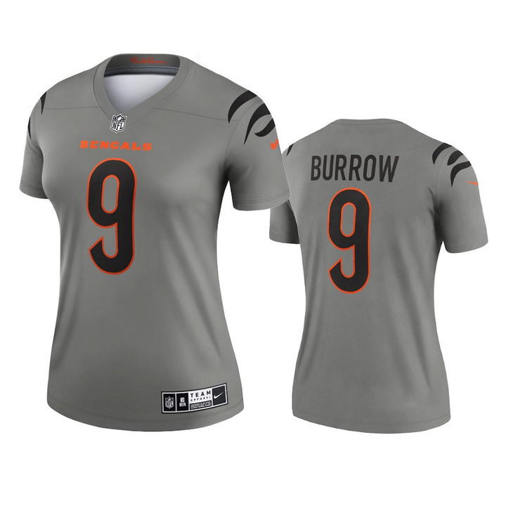 Women's  Cincinnati Bengals Joe Burrow Gray Inverted Legend Jersey -