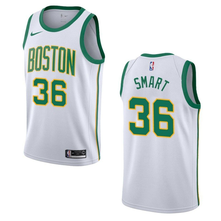 Men's  2019-20  Boston Celtics #36 Marcus Smart City Swingman- White Jersey