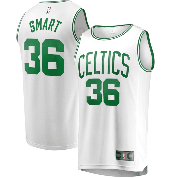 Men's   Branded Marcus Smart White Boston Celtics 2020/21 Fast Break Player Jersey - Association Edition