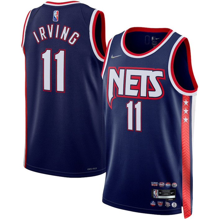 Men's   Brooklyn Nets Kyrie Irving Nike Navy 2021/22 Swingman Jersey - City Edition
