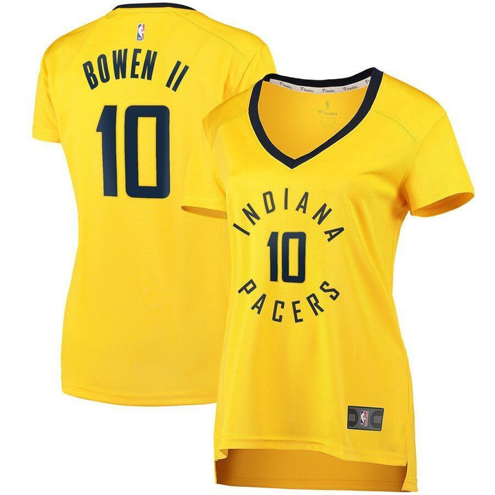 Women's  Brian Bowen II Indiana Pacers Wairaiders  Fast Break ReplicaGold - Statement Edition Jersey