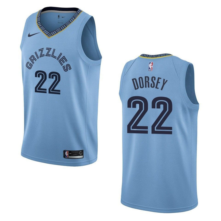 Men's   Memphis Grizzlies #22 Tyler Dorsey Statet Swingman Jersey - Blue , Basketball Jersey