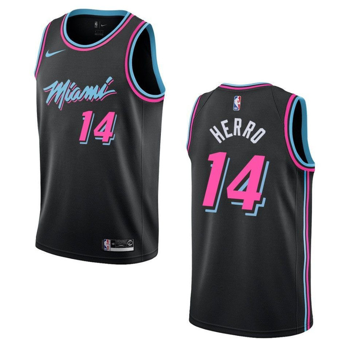 Men's   Miami Heat #14 Tyler Herro City Swingman Jersey - Black , Basketball Jersey