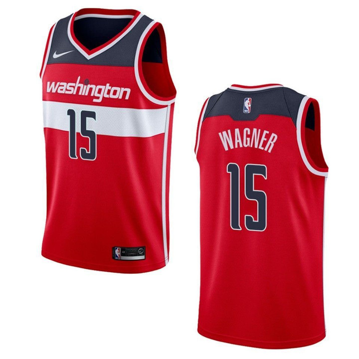 Men's   Washington Wizards #15 Moritz Wagner Icon Swingman Jersey - Red , Basketball Jersey